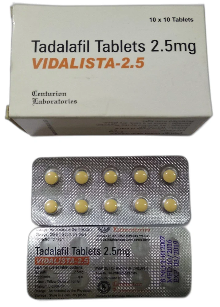 2.5mg Vidalista Tadalafil Tablets